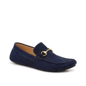 Mercanti Fiorentini Navy Nubuck Leather Loafer